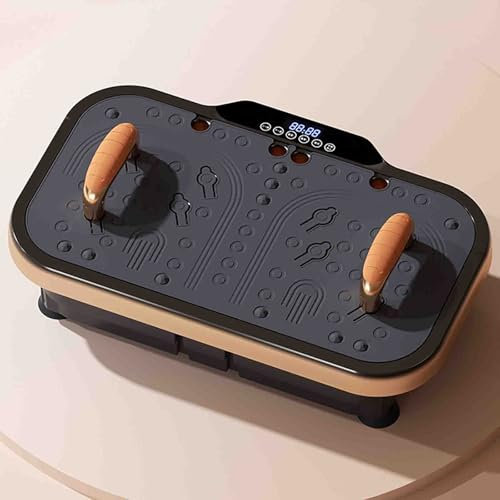 Vibration Plate Exercise Machine, Vibration Plate for Lymphatic Drainage，Full Body Workout Vibrate Fitness Platform with Detachable Push-up Hand Bars, 180 Levels, 150KG/330lbs Weight Capacity(Gray)