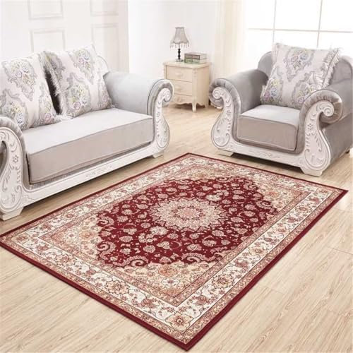 RUGMRZ Teppich Für Kinderzimmer Deko Wohnzimmer Roter festlicher Restaurantmatte rutschfest bequem anpassbar Fleckerlteppich 60X120CM