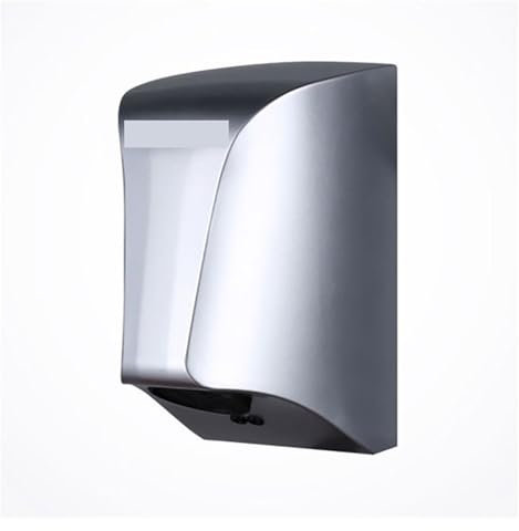 Asciugamani, Asciugamani automatici Smart Sensor, MINI asciuga mani Asciugamani rapidi ad alta velocità for WC,Forte flusso d'aria(Silver)