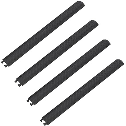 ZincOrange Cubierta de Cable para Piso, 80''/203cm Protector de Cable, Rampas de Protección de Manguera de Alta Resistencia en Estacionamientos, Almacenes y Hogares (Pequeño Modelo, 4 Piezas)