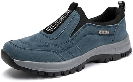 ZEPYFXIT Scarpe Ortopediche Uomo Scarpe da Passeggio con Supporto per L'Arco Plantare All'aperto Antiscivolo Scarpe da Trekking Scarpe da Escursionismo(Blu,43 EU)