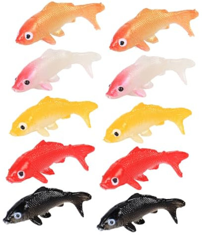 IWOWHERO Fisch Deko 12st Zubehör Für Aquarien Badespielzeug Angeln Fischglas Aquariumdekorationen Für Aquarien Aquarium Dekoration Künstliche Fische Kompakter Falscher Fisch Dekorative Fischfigur PVC