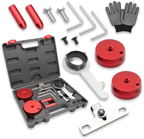 LIDOUYA Outil de réglage du moteur, blocage de l'arbre à cames, outil de changement de temps de commande, compatible avec Ford Transit 2.0 TDCi/EcoBlue, outil de réglage avec fonction de volant