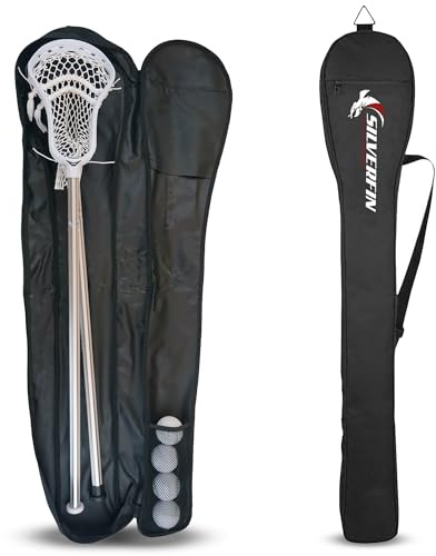 Silverfin Lacrosse Stick Bag with Shoulder Strap| Durable & Comfortable Bag for Coaches, Men, Women, Girls, Youth Players| Holds up to Four Lacrosse Sticks for Travel