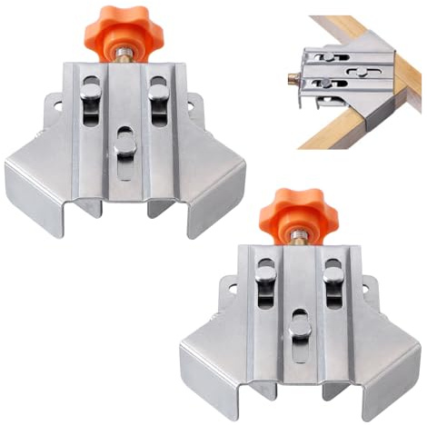 Multipurpose Stainless Steel 90 Degree Corner Clamp, 2025 New Adjustable Angle Clamp Tool, Right Angle Woodworking Clamp, Gluing Welding DIY Cabinet Use (4)