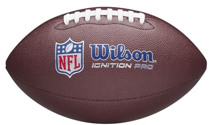 Wilson Pallone da Football NFL Ignition Pro Eco, In Pelle Composita con Tecnologia Pressure Lock, Marrone, Misura Ufficiale