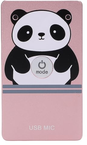 USB Microphone with 360 Degree Omnidirectional Sound Transducer with Intelligent Noise Reduction for Professional Recording, Computer Microphone for Content Creators, Aluminum Alloy (Pink