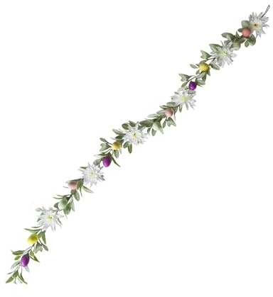Ghirlanda Pasquale | Ghirlanda Uova Di Pasqua 180 Cm | per Interni - Per Giardino Matrimoni Casa Feste Scale Decorazioni Stagionali