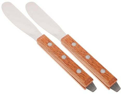 TOPPERFUN 2pezzi Spatola in Acciaio per Cera e Bastoncini Applicatori per Ceretta Strumenti per Depilazione Cera Design Ergonomico per Comfort per Viso e Corpo Facile Pulizia e Antiaderente