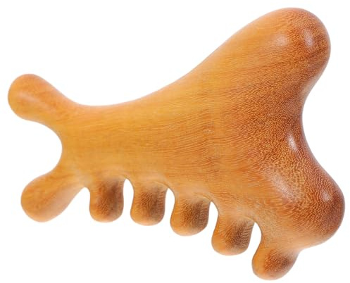 TEHAUX Gua Sha Massagestab mit Langem Griff und Sechs Krallen zur Meridianstimulation und Muskelentspannung für Büro und Unterwegs