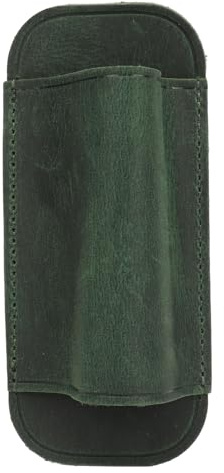 ANKROYU Portacoltelli da cintura orizzontale realizzato a mano in pelle Crazy Horse. Elegante portacoltelli sicuro per avventure all'aria aperta in campeggio (Verde)