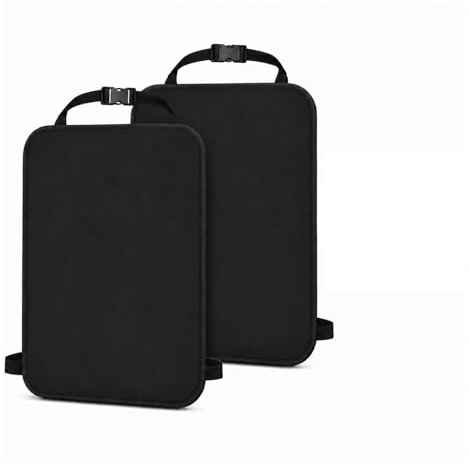 Bnnrjia 2 Pcs Protector Asiento Coche niños | Protectores de respaldo de asiento de coche, Protector impermeable para respaldo asiento (negro, 70 x 49 cm)