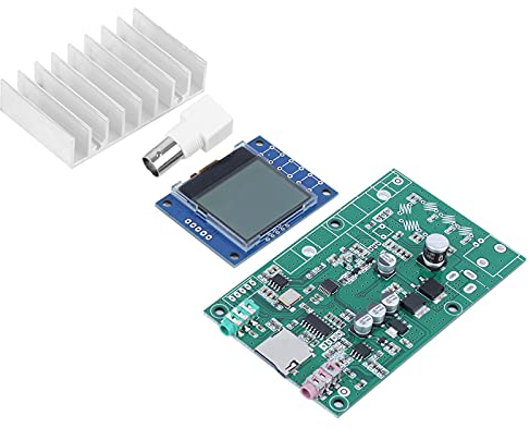 Módulo transmisor FM digital DC12V, transmisor FM estéreo PLL de 7 W, 2,3 x 1,4 pulgadas, estación de radio ensamblada, kits de módulo de estación de radio con LCD 76M-108MHz