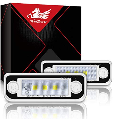 WinPower Kennzeichenleuchte Nummernschildbeleuchtung 6000K Weiß Mit Canbus Fehlerfrei für C E CLS SLK Klasse W203 5D W211 4D/5D C219 4D R171 2D usw., 2 Stück