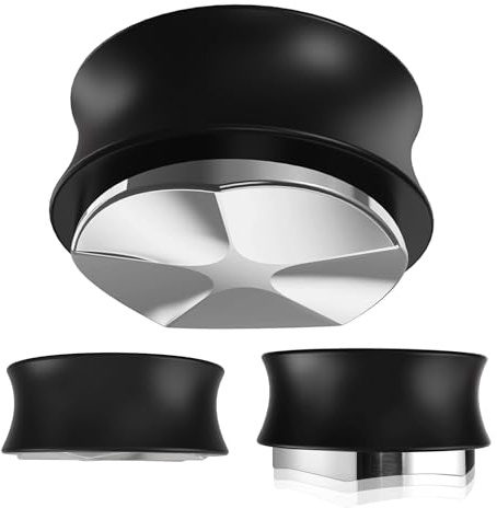 KYONANO Kaffenivå, 58,5 mm kaffedistributör, gravitationsfördelningsverktyg, kaffefördelare, barista kaffedistributörsverktyg, kaffedistributör för 58 mm skärmhållare, 304 rostfritt stål bas