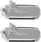 Lot de 2 brosses à cheveux de voyage pliables argentées - Mini brosse à cheveux portable - Peigne de coiffure de voyage avec miroir pliable - Brosse à cheveux humide - Pour filles, femmes, hommes