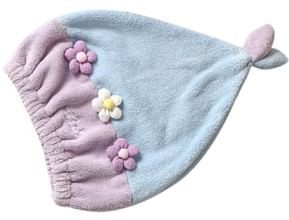 PACKOVE Haartrockenhut Aus Weichem Fleece-material Zum Trocknen Nasser Haare Schnelltrocknungshut Mit Blumendesign Für Damen Leicht Und Kompakt Für Reisen Geeignet