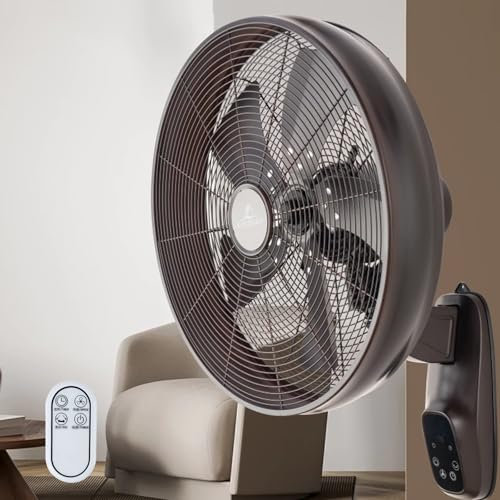 Ventilador De Pared, Mando A Distancia, 3 Velocidades De Ventilación, Cabezal Oscilante Multiorientable, Temporizador(B)