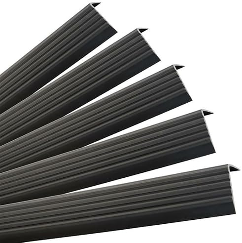 Quest Perfil de Escalera PVC 40x25 mm Antideslizante - Negro, 100 cm
