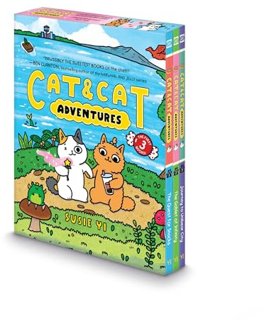 Cat & Cat Adventures #1-3: A Graphic Novel 3-Book Box Set: The Quest for Snacks, The Goblet of Infinity, Journey Into Unibear City