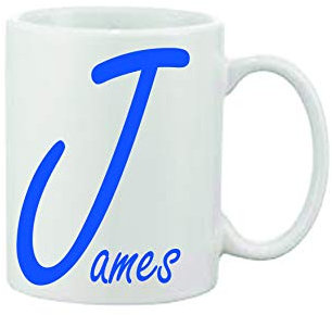 Taza con inicial personalizada con nombre/apodo/divertida impresa.