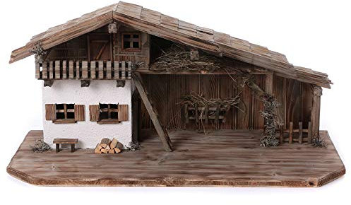 Krippenstall, Modell Bogen, aus Holz, für 11-15 cm Krippe