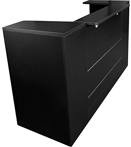 Medeo Empfangstheke E5KP60 schwarz Empfangstresen Friseurrezeption Rezeption Tresen