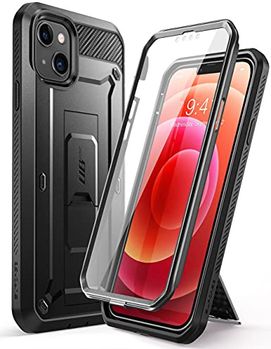 SUPCASE Outdoor Hülle für iPhone 13 Mini, Schwarz | Handyhülle 360 Grad Case Bumper Schutzhülle Cover [Unicorn Beetle Pro] mit Displayschutz und Ständer für iPhone 13 Mini