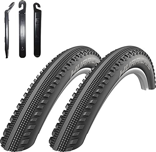 2 x Schwalbe Hurricane Performance Fahrradreifen schwarz 57-584 (27,5 x 2.25) inkl. 3 Reifenheber