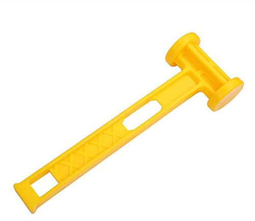 1 Pack Plastic Tent Stake Mallet Pegs Mallet for Camping Hiking Outdoor Activities, Yellow