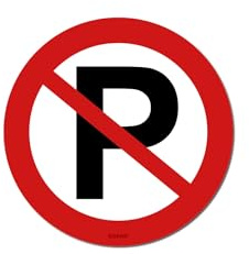 Autocollants Stationnement Interdit, Lot de 25 Stickers