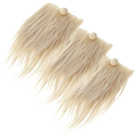 ABOOFAN Realistic Precut Gnome Beards Fake Beard Wood Gnomes Bead for Gnome Doll Making Materials