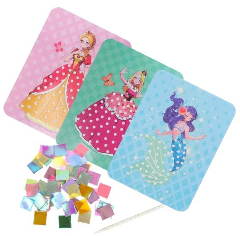 TOYANDONA 1 Satz Prinzessin -Zeichnung Stocherndes Verkleidungsbrett Prinzessin Art Mädchen Spielzeug Nähen von Punktionsmalerei Kunstkreuzstiche dreidimensional Werkzeug