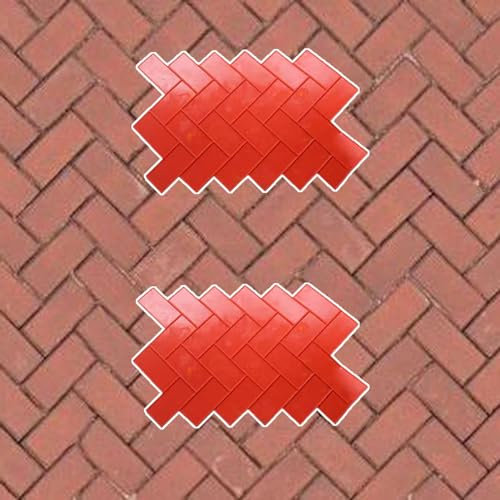 Stampi per Cemento Effetto Pietra Pelle Testurizzata in Cemento con Motivo a 2 Pavimenti per Parcheggi / Marciapiedi, Stuoia Concreta del Timbro del Poliuretano, Stampi in Cemento da 100 cm X 90 cm