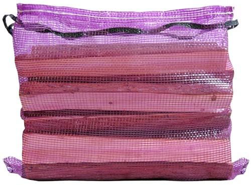 deebree Mesh Firewood Bags 22×18 Crawfish Sacks, Firewood Bags for Selling, Onion Bag Storage Potato Sacks Mesh Wood Bag Bulk (Pack of 10)