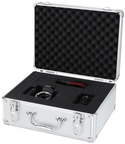 Custodia Lumescente - Valigia per strumenti di precisione con design a maniglia | Custodie in alluminio con spugna incorporata, valigia per trasporto strumentale con serratura di sicurezza