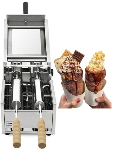 XNYXLPP Forno per Torta con Camino con 2 Rulli di Cottura, Macchina per Tostapane Elettrico Commerciale da 1500 W Macchina per La Griglia del Pane per Il Ristorante La Casa