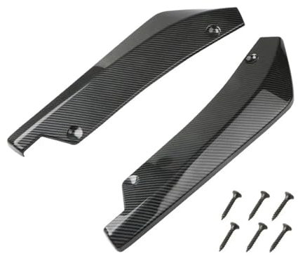 Faldones Laterales Falda Lateral Coche Tira Parachoques Delantero Y Trasero Para Coche Difusor Alerón Divisor Protector Arañazos Winglets Fibra De Carbono Extensión Falda Lateral Universal(Fibra de ca