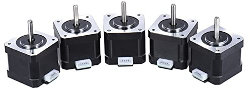 Nema 17 Schrittmotor, 42x42x38mm, 2-Phasen, 1,8 Grad, 0,9A, 0,4N.M, 10 Stück, für 3D Drucker/CNC