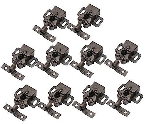 UKCOCO 10pièces Serrure à Ressort Cuivre Antique Pour Porte De Placard Verrou De Toucher Réglable Système De Fermeture Pour Armoire Et Meubles