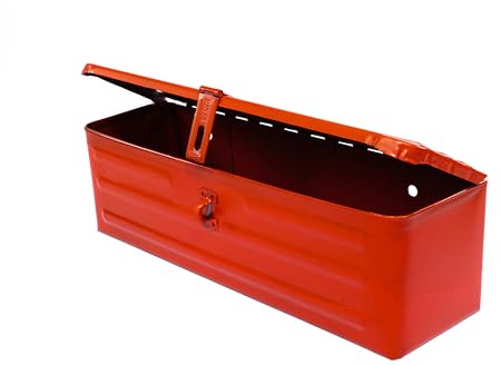 Werkzeugkasten Werkzeugkiste 420x130x130mm Metall für Viele Traktor Oldtimer (Rot)