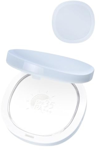 ConfidMiss 4-in-1 Matte Pressed Powder SPF35 PA+++ — Setting + Base + Touch-Up + Sun Protection Compact with Mirror & Puff — Long-Wear, Sweat-Resist, Oil Control for All Day (White)