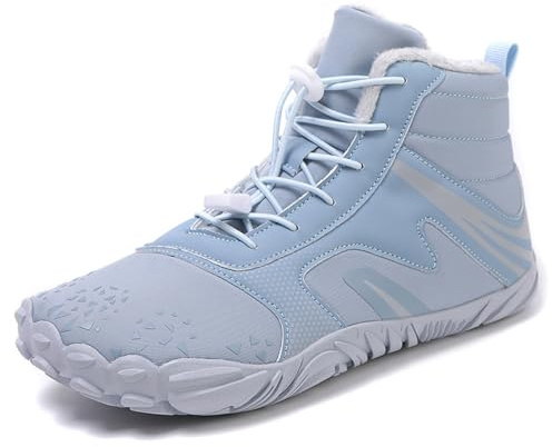 Generiska barfotaskor män kvinnor vattentäta vinter och halkfria barfotaskor stövlar barfotaskor sneakers, Yn9 blå, 36 EU