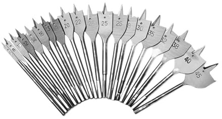 1pc 6-45mm Coated Spade Power Tools High-carbon Steel Wood Woodworking Tool Flat Drills Hand Drill Bits(45mm)