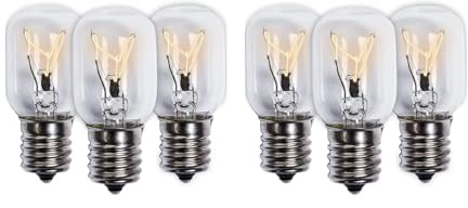 Ampoule de rechange for micro-ondes B06B 40 W E17 125 V - Compatible avec les Whirlpool et lampes à lave Lot 6