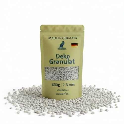 FADEDA Dekogranulat/Dekosteine (2-3 mm), 600g, hellgrau, wasserfest, staubfrei