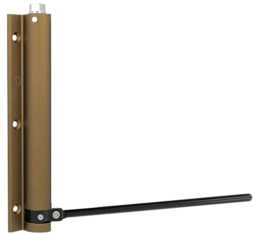 Amig - Pernio Muelle de Aluminio con Brazo de Acero Inoxidable Mod. 200-190 x 180 mm - Regular la Potencia de Cierre de Puertas Ligeras - Máximo 40 kg - Acabado Bronce