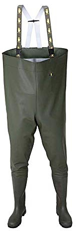 PROS Wathose Standard AJ-SB01 Grün Anglerhose Fischerhose Teichhose Hochwasserhose (48)