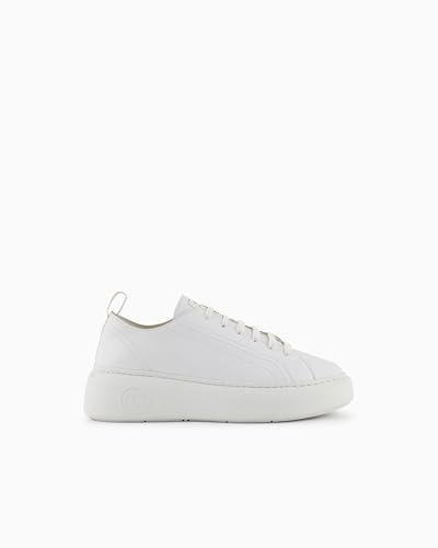 Armani Exchange Sneakers in Pelle Bianca Tinta Unita