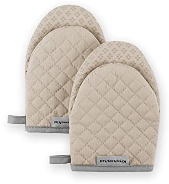 KitchenAid Asteroid Mini-Ofenhandschuh, 14 x 20,3 cm, Milchshake, 2 Stück